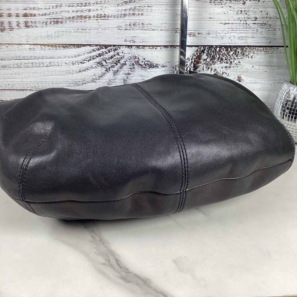 Coach Y2K‎ #13730 Vintage Soho Black Leather  Shoulder Bag with Silver Purse - Picture 10 of 14